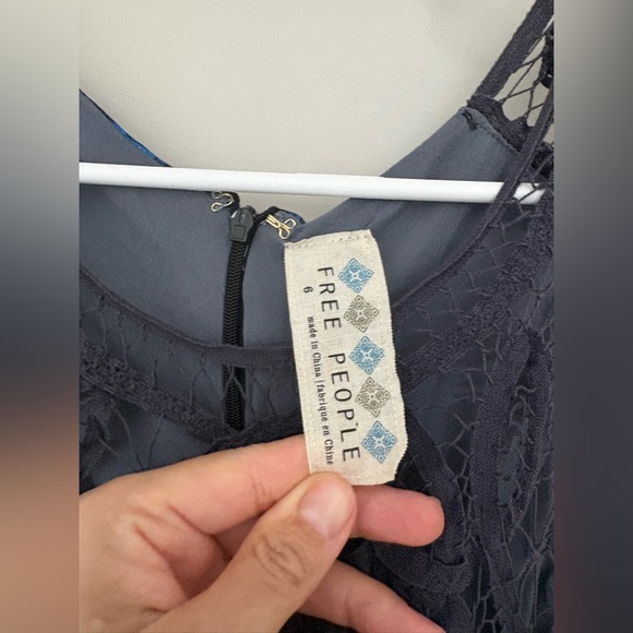 Free People Navy Lace Dress - Picture 6 of 6